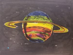 Saturn with marker colors