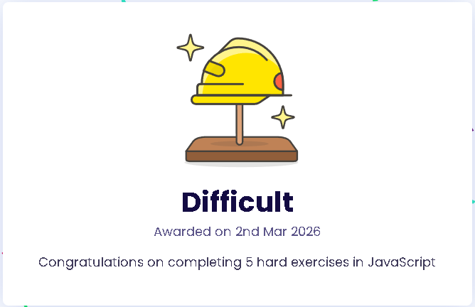 Hard Exercises on the Javascript Track