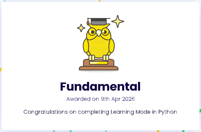 Python Fundamentals award