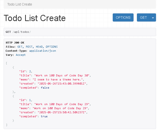 I have an api I can add/edit/delete todo entries