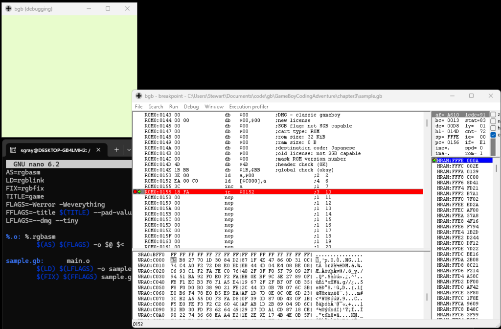 Infinite loop in GameBoy assembler
