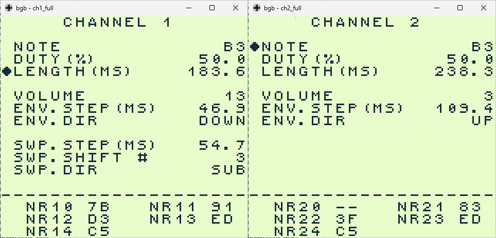 Channel 1 & 2 test apps