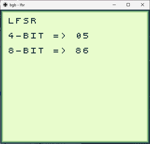 Random Numbers on the GameBoy