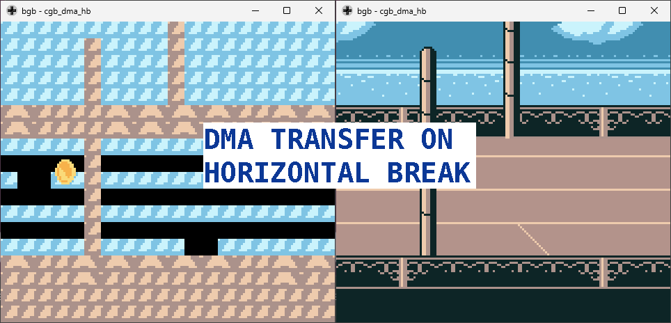 DMA transfer on H Blank